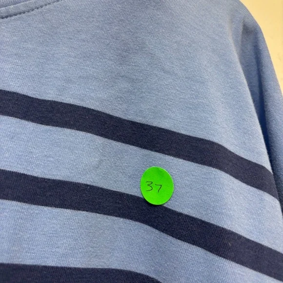 Vineyard Vines Womens XL Blue Striped Long Sleeve Crewneck Boxy T-Shirt Top - Picture 7 of 7